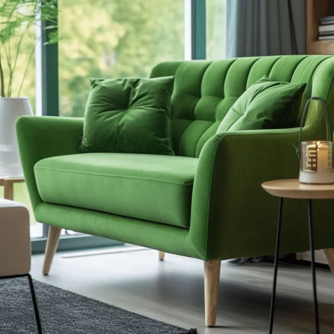 Ako ozivit obývačku zelenou pohovkou?