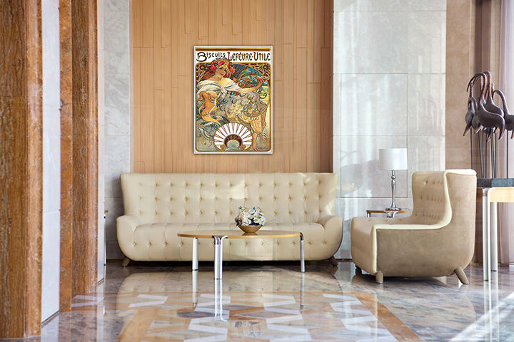 Obraz na plátne BISCUITS LEFEVRE-UTILE – Alfons Mucha