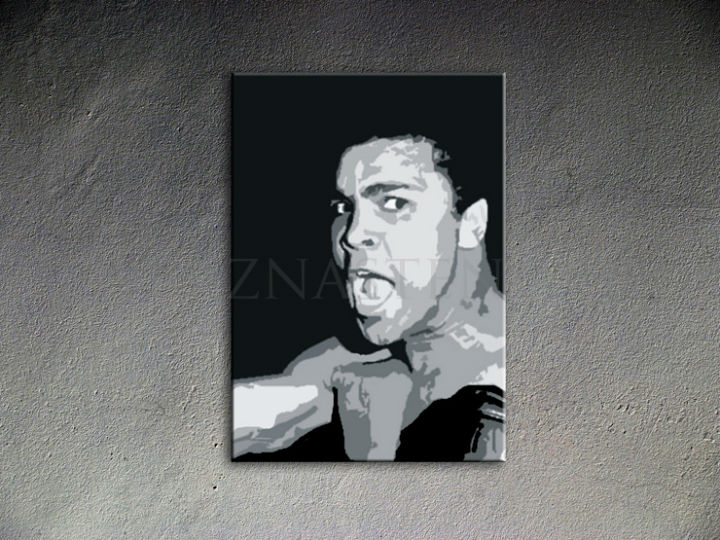 Ručne maľovaný POP Art Muhamad Ali 1 dielny 70x100cm ali - AHD26216