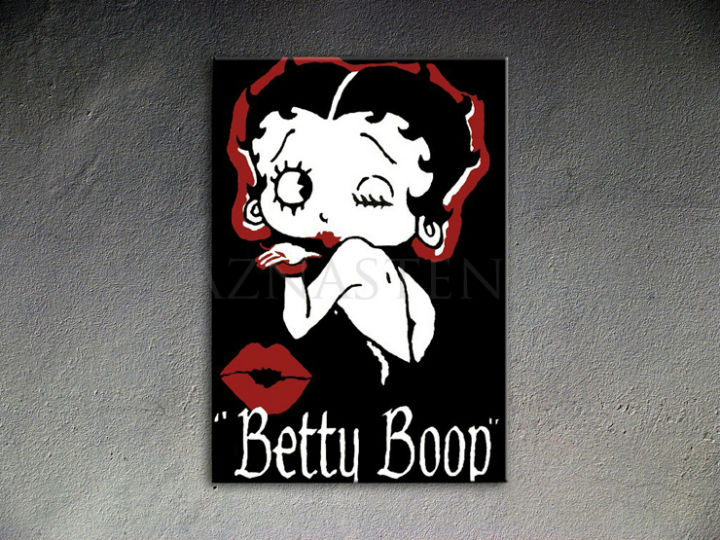 Ručne maľovaný POP Art Betty Boop 1 dielny 70x100cm bb - AHD26034