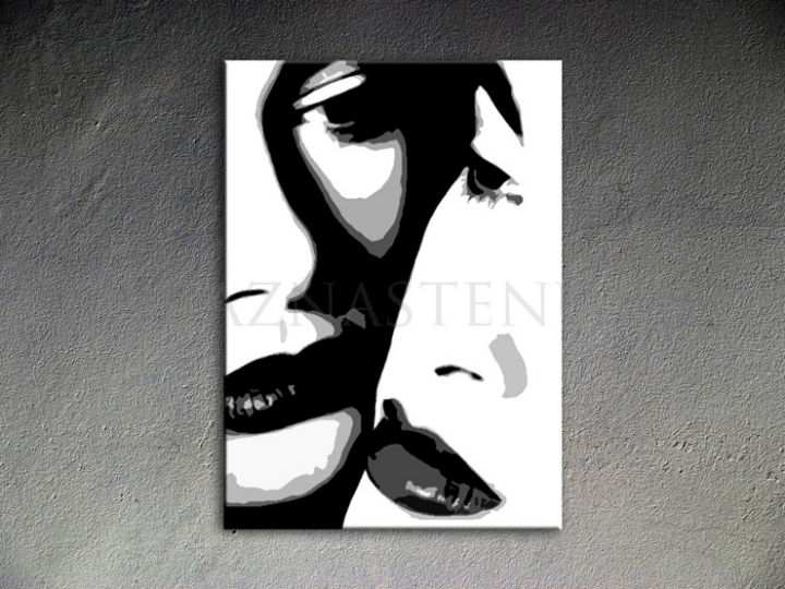 Ručne maľovaný POP Art Two woman 1 dielny 70x100cm 00 2w - AHD26290