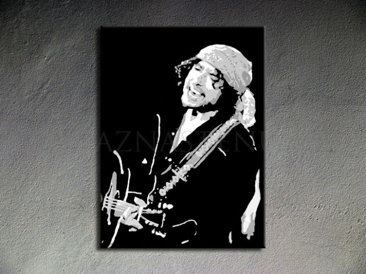 Ručne maľovaný POP Art Bob Dylan 1 dielny 70x100cm bd - AHD26042