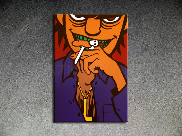 Ručne maľovaný POP Art Gorillaz 1 dielny 70x100cm gor - AHD26126