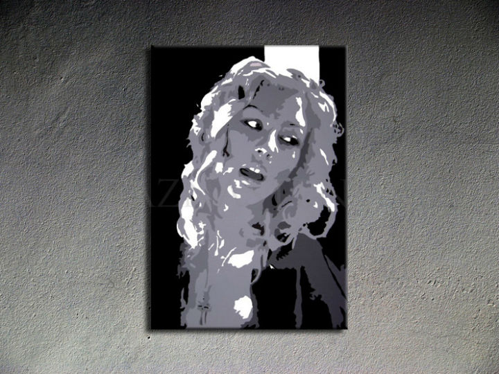 Ručne maľovaný POP Christina Aguilera 1 dielny 70x100cm ca2 - AHD26298