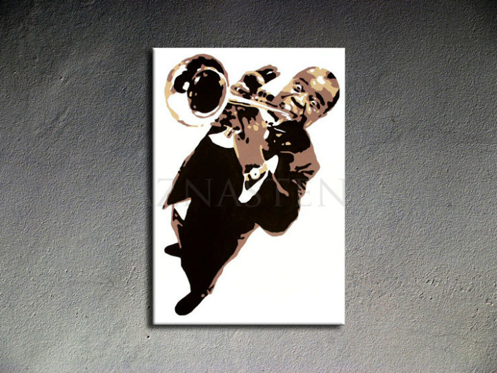Ručne maľovaný POP Luis Armstrong 1 dielny 70x100cm la - AHD26300