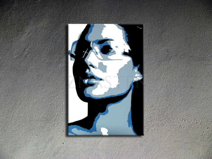 Ručne maľovaný POP Art Angelina Jolie 1 dielny 70x100cm aj - AHD26015