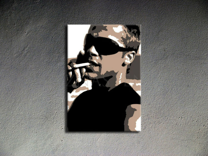 Ručne maľovaný POP Art Brad Pitt 1 dielny 70x100cm bp - AHD26050