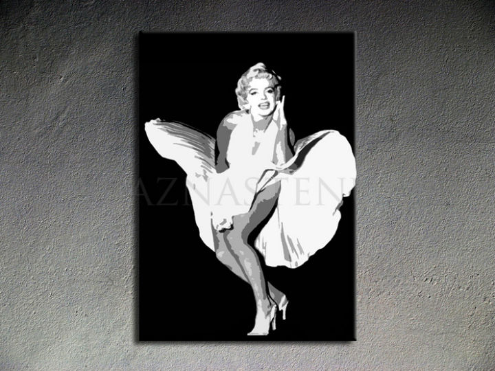 Ručne maľovaný POP Art Marilyn Monroe 1 dielny 70x100cm mon6 - AHD26190