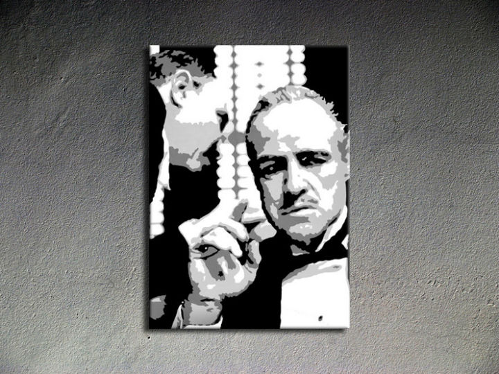 Ručne maľovaný POP Art GODFATHER 1 dielny 70x100cm gfoh - AHD26110