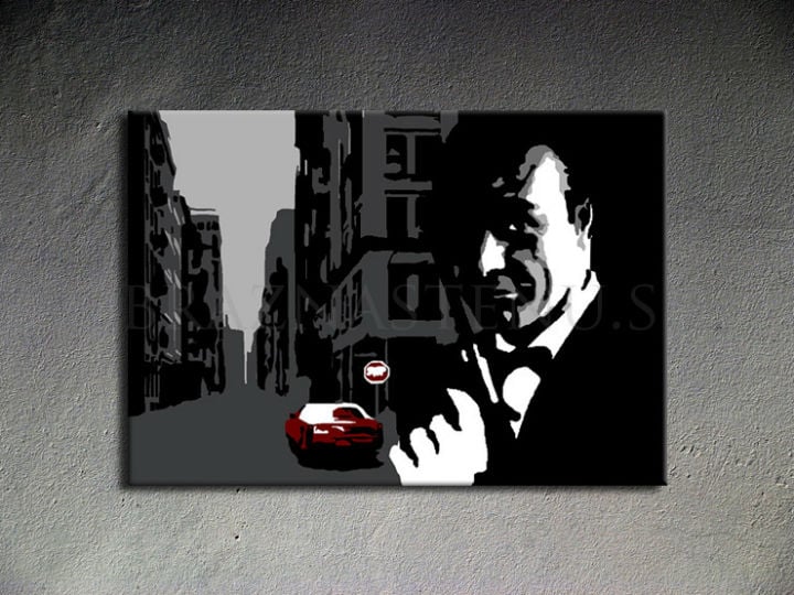 Ručne maľovaný POP Art James Bond 1 dielny 100x70cm bond3 - AHD26145