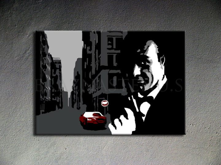 Ručne maľovaný POP Art James Bond 1 dielny 100x70cm bond3 - AHD26145