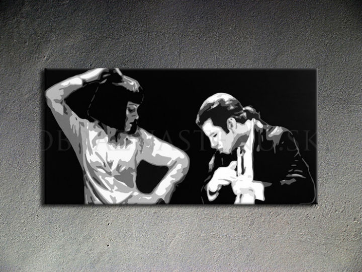 Ručne maľovaný POP Art Pulp Fiction 1 dielny 100x50cm pulp4 - AHD26236