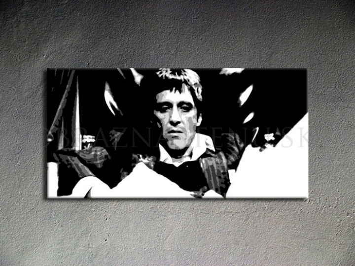 Ručne maľovaný POP Art Scarface 1 dielny 100x50cm smk - AHD26259
