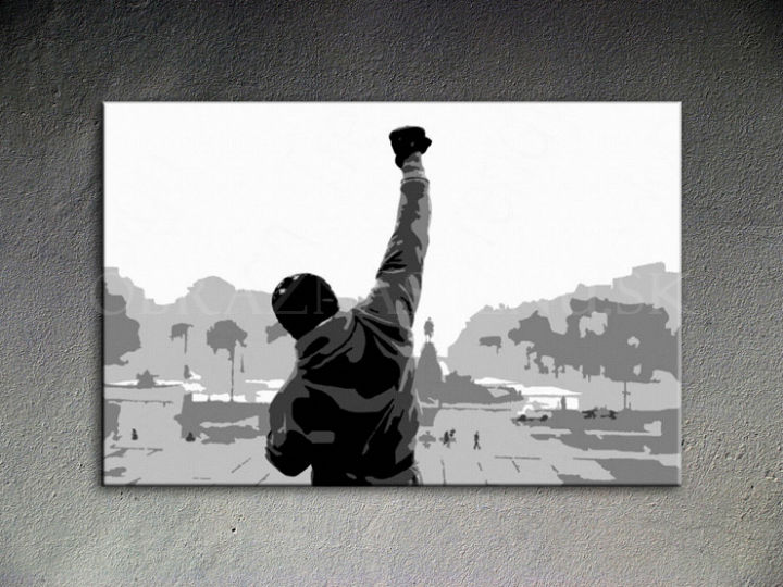 Ručne maľovaný POP Art ROCKY 1 dielny 120x80cm rocky - AHD26248 ()