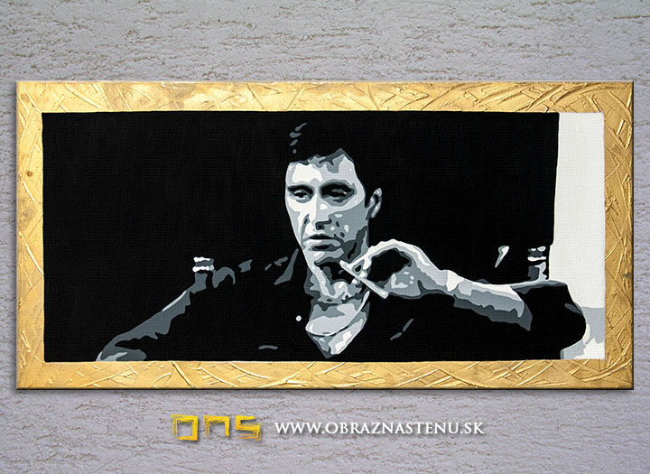 Ručne maľovaný POP Art AL PACINO 3 dielny 100x50cm al_pacino2 - AHD25992