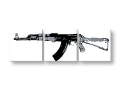 Ručne maľovaný POP Art obraz Kalashnikov