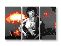 Ručne maľovaný POP Art obraz Rambo