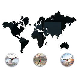 Moderné nástenné hodiny WORLD MAP 