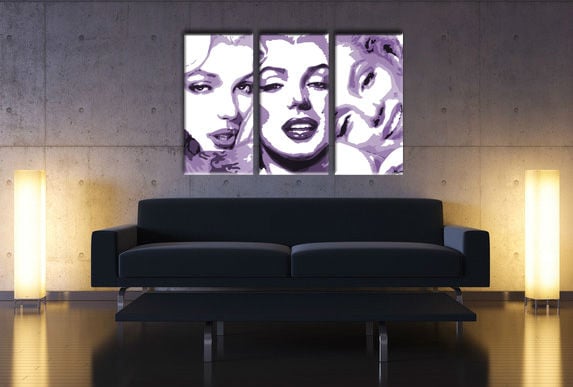 Ručne maľovaný POP Art obraz Marilyn Monroe 120x80 cm