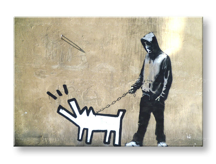 Obraz na plátne Zľava 35 % Street ART – Banksy 20X30 cm 