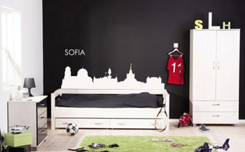 Nálepka na stenu Zľava 40 % SOFIA 75x150 cm  čierna farba