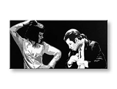 Ručne maľovaný POP Art Zľava 25 % obraz Pulp Fiction 80x40 cm