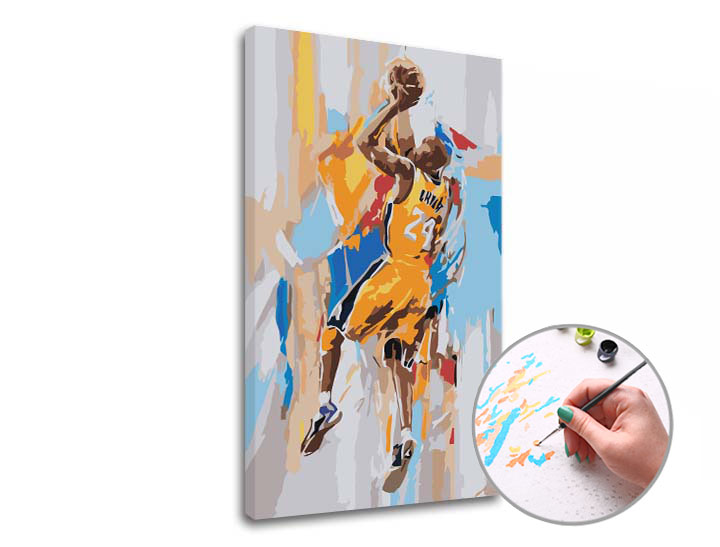 E-shop Maľovanie podľa čísel KOBE BRYANT 24 – nízka náročnosť