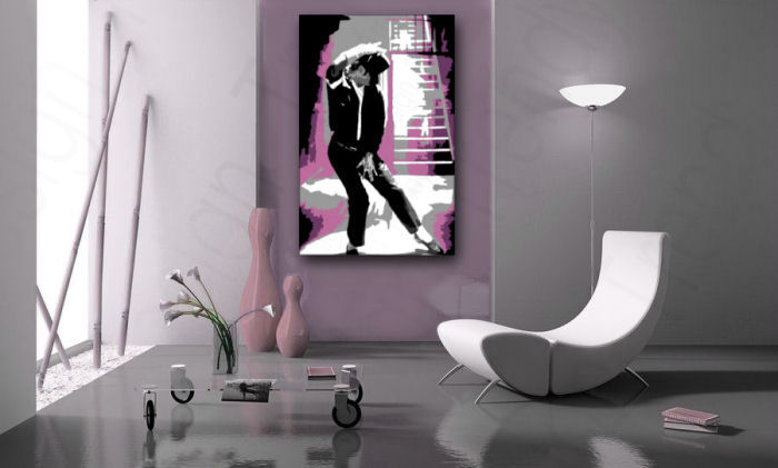 Ručne maľovaný POP Art obraz Michael Jackson  mj3 - 80x120 cm