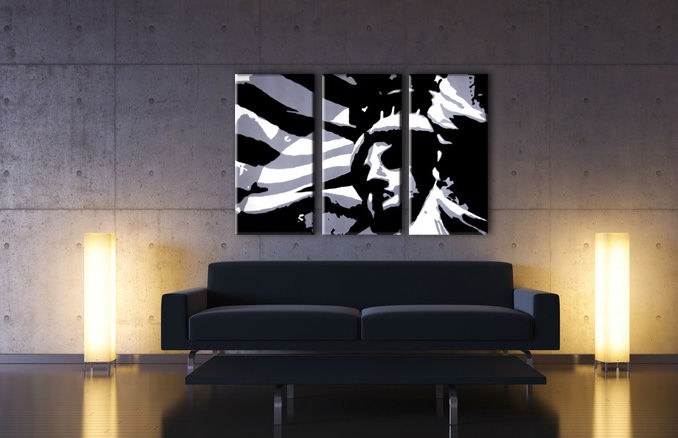 Ručne maľovaný POP Art obraz Socha Slobody 3 dielny  fs2 - 60x40 cm