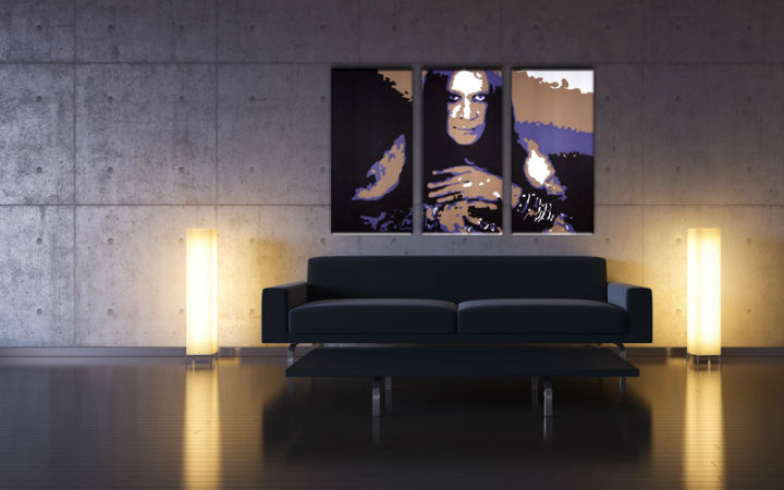 Ručne maľovaný POP Art obraz Ozzy Osbourne 3 dielny  ozz
