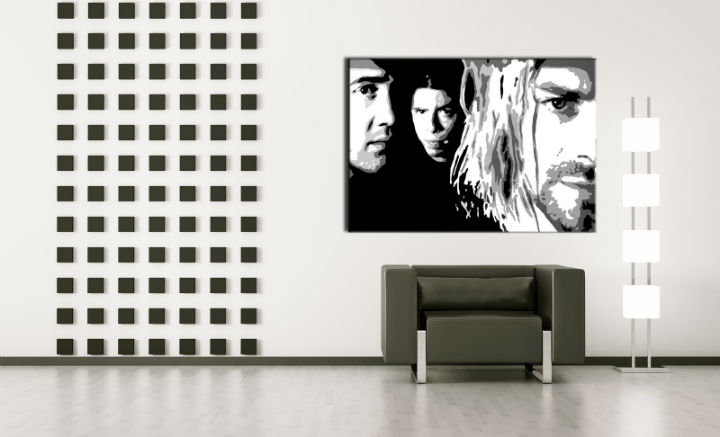 Ručne maľovaný POP Art obraz Nirvana  nir - 100x70 cm