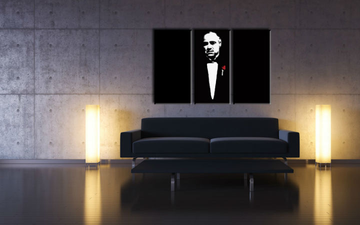 Ručne maľovaný POP Art obraz Marlon Brando 3 dielny  gwr - 60x40 cm
