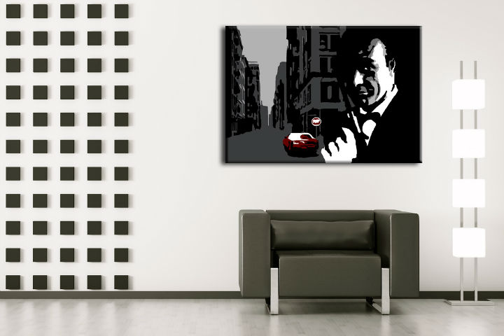 Ručne maľovaný POP Art obraz James Bond  bond3 - 110x80 cm