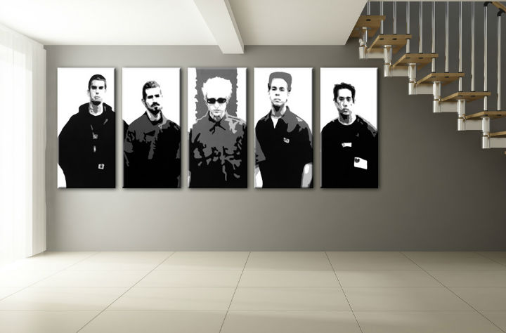 E-shop Ručne maľovaný POP Art obraz LINKIN PARK