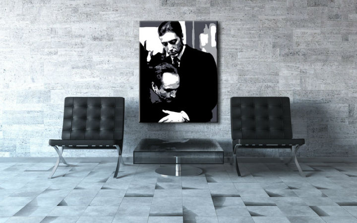 Ručne maľovaný POP Art obraz Godfather  god5 - 80x100 cm