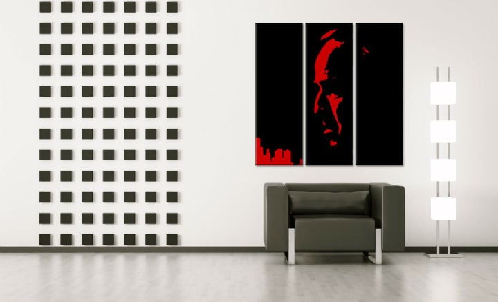 Ručne maľovaný POP Art obraz Marlon Brando 3 dielny  gff - 120x120 cm  