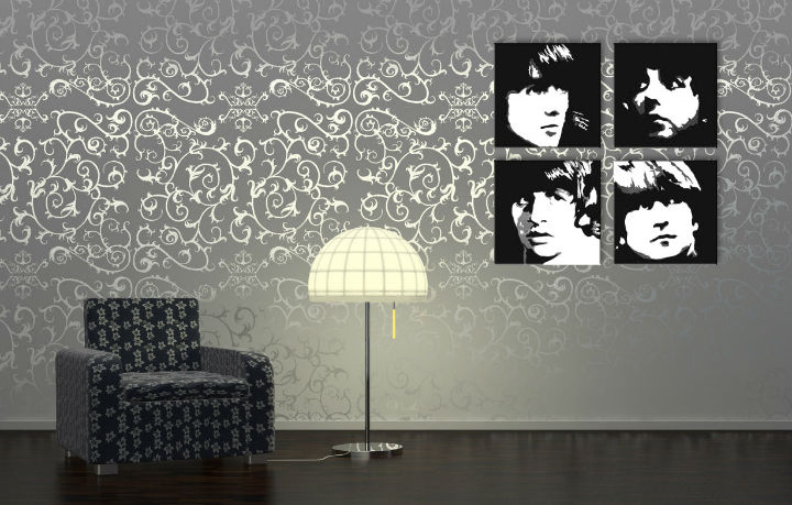 Ručne maľovaný POP Art obraz Beatles