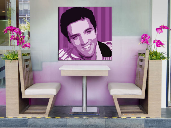 Ručne maľovaný POP Art obraz Elvis Presley