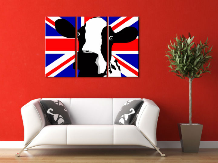 E-shop Ručne maľovaný POP Art obraz Cow