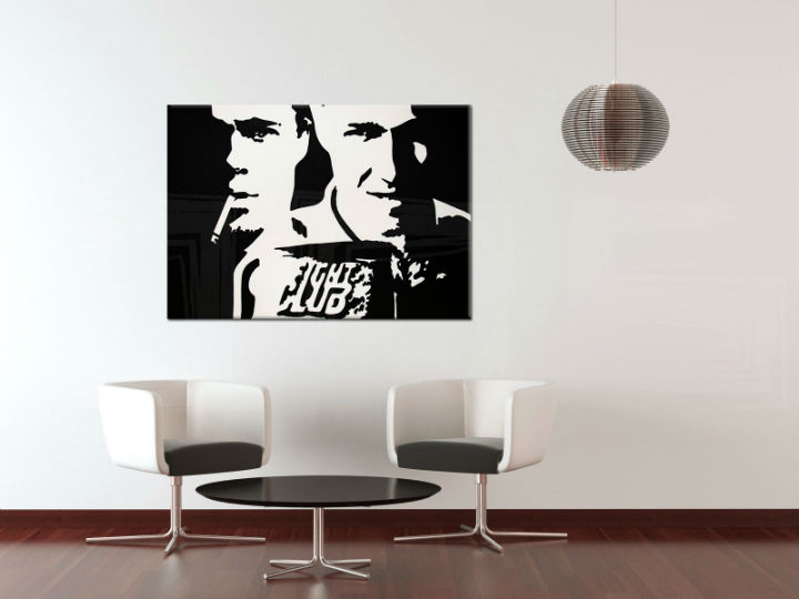 Ručne maľovaný POP Art obraz Fight Club