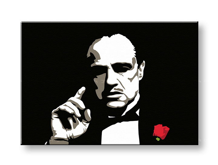 Ručne maľovaný POP Art Zľava 25 % obraz Godfather 100x70 cm