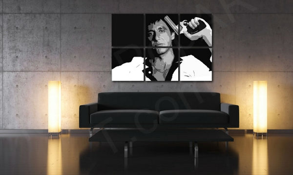 Ručne maľovaný POP Art obraz Scarface - AL PACINO