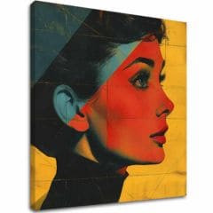 Audrey Hepburn obraz na plátne - Elegantná ikona