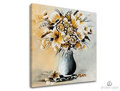 Autorská reprodukcia na plátne KVETY  Zľava 60 % 100x100 cm