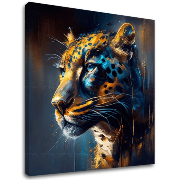 E-shop Dekoratívna maľba na plátne - PREMIUM ART - Jaguar's Grace in the Wild