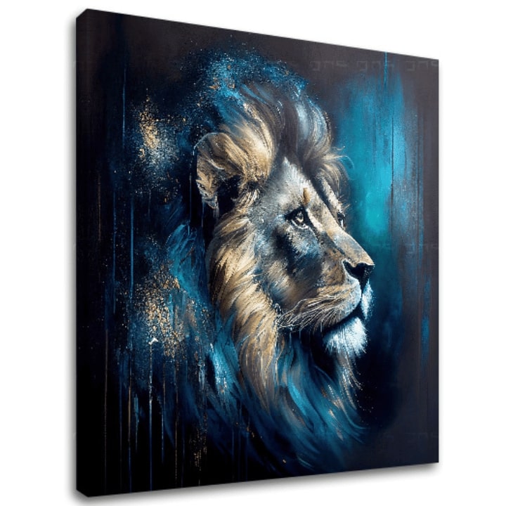 E-shop Dekoratívna maľba na plátne - PREMIUM ART - Lion's Strength and Grace