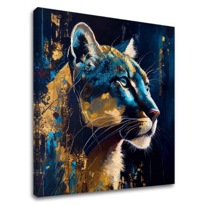 Dekoratívna maľba na plátne - PREMIUM ART - Silent Puma's Gaze