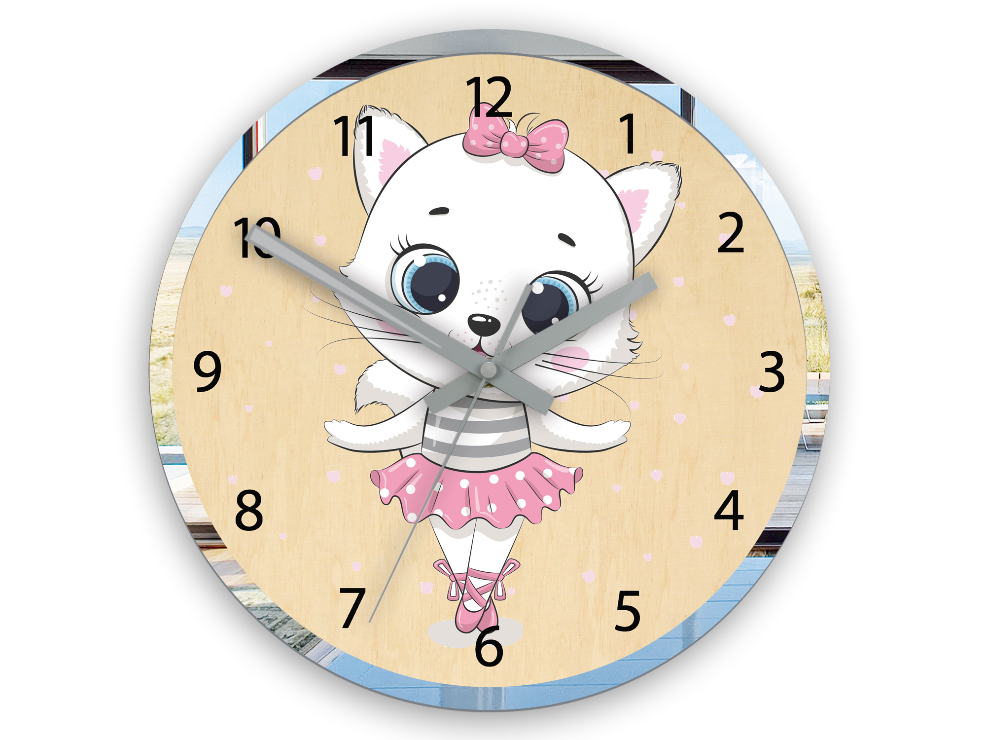 E-shop Detské nástenné hodiny Mačka baletka