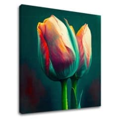 Dizajnová dekorácia na plátne Nádych jari na stene | 100x100 cm