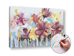 Maľovanie podľa čísel ABSTRACT FLOWERS | nízka náročnosť